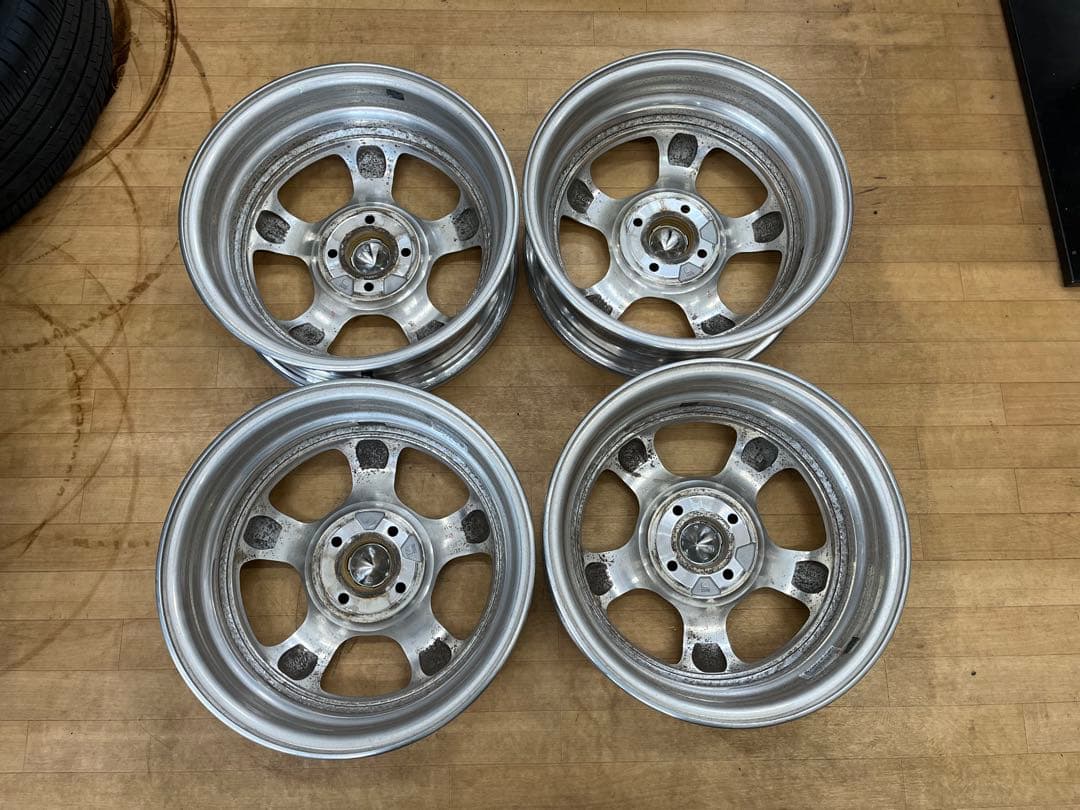 【現品限り】ワーク グッカーズ 中古アルミホイール 15インチ4本セット軽自動車