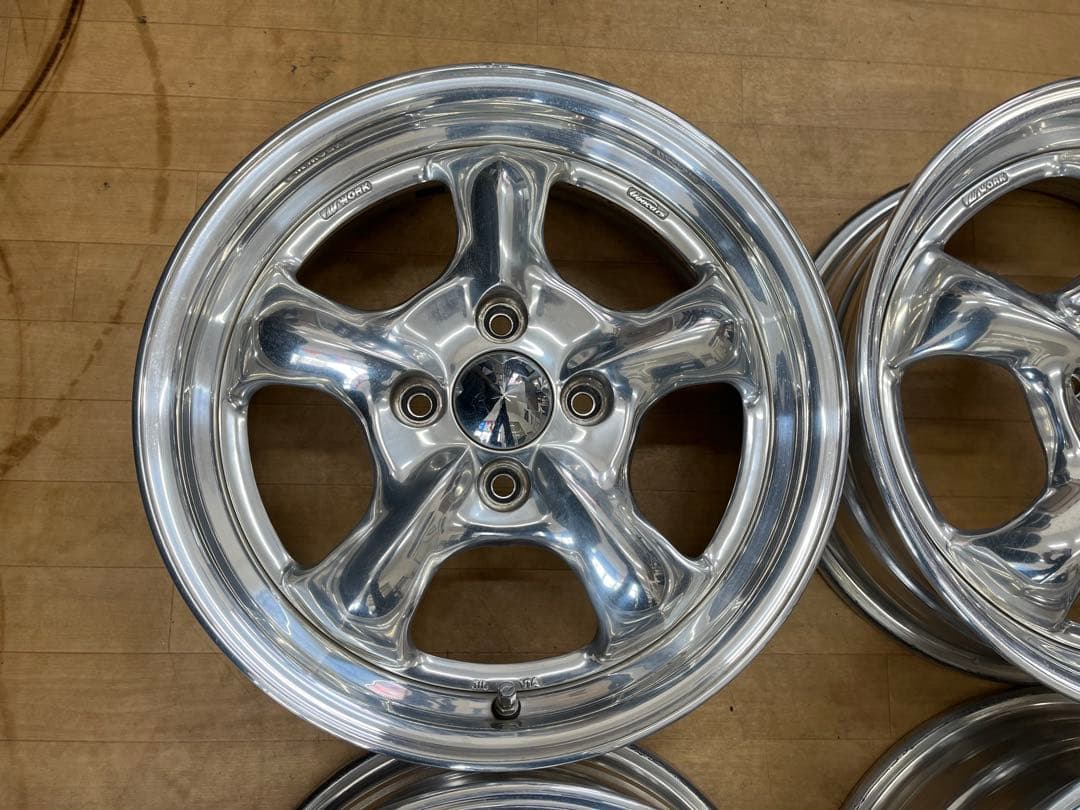 【現品限り】ワーク グッカーズ 中古アルミホイール 15インチ4本セット軽自動車