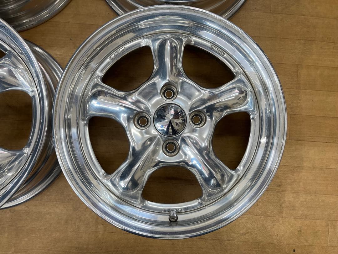 【現品限り】ワーク グッカーズ 中古アルミホイール 15インチ4本セット軽自動車
