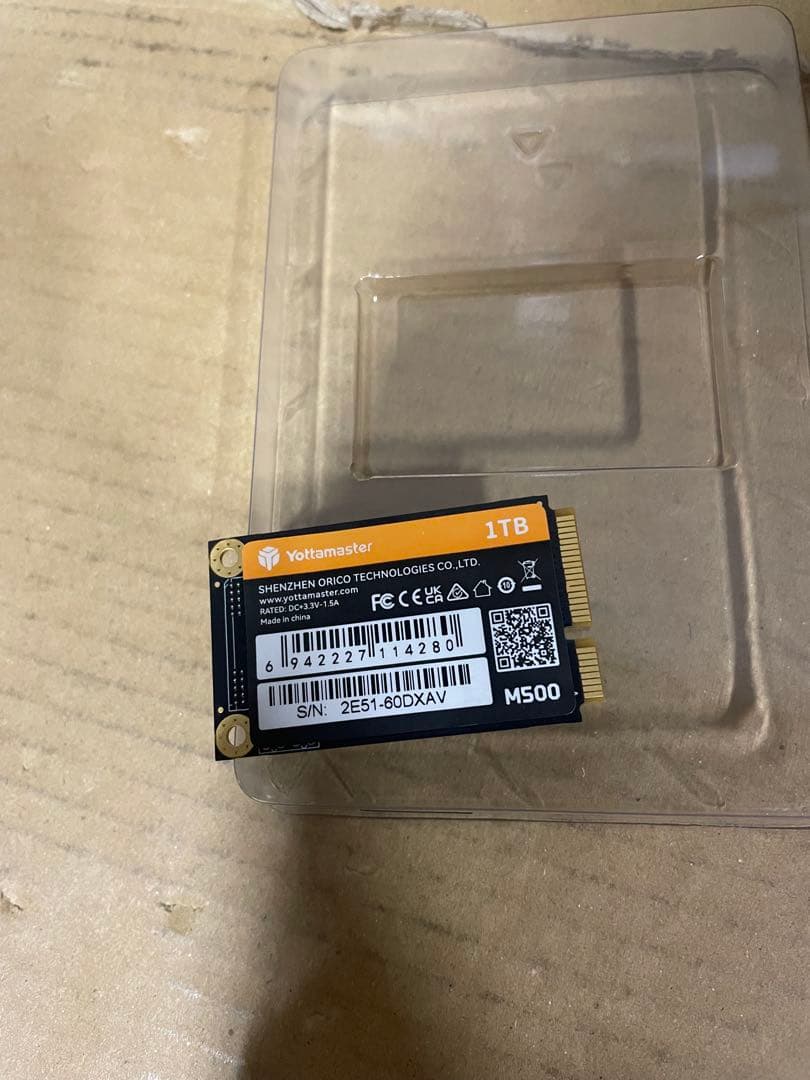 内蔵型SSD Yottamaster M500 1TB mSATA SSD