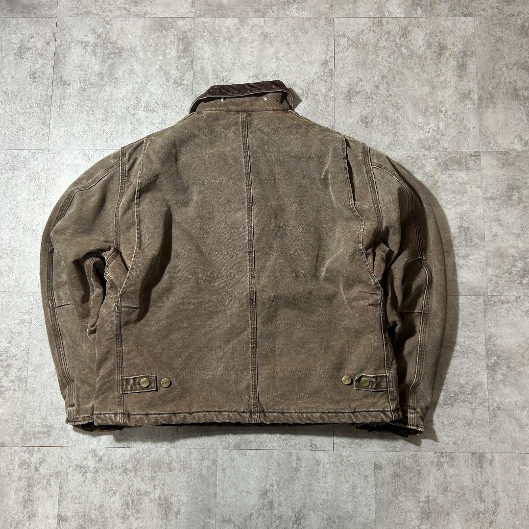 00s USA製 ダークブラウン カーハート トラディショナルジャケット ダック