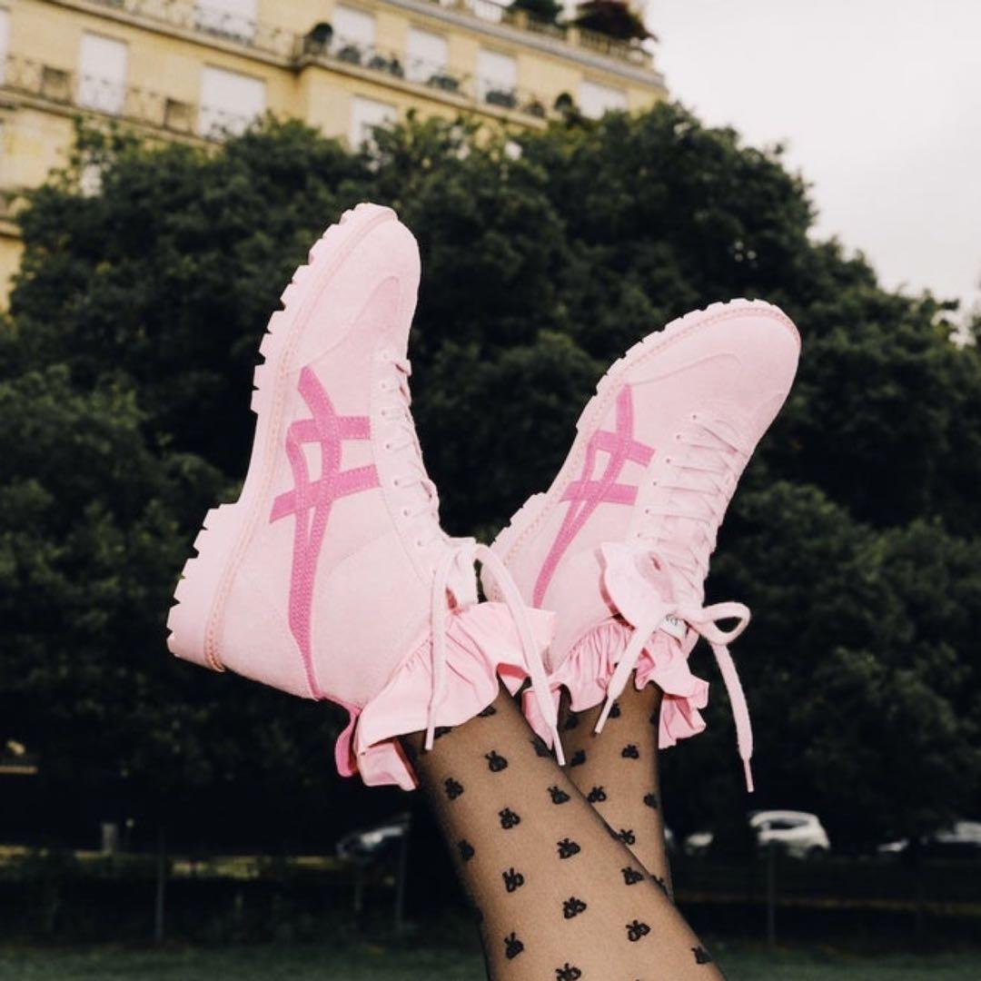 patou オニツカタイガー socks 靴下 ピンク S フリル