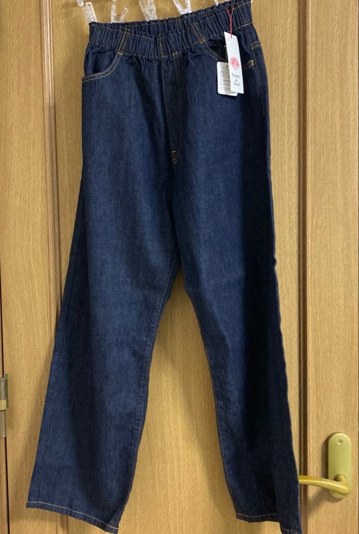 新品未使用　DANTON ダントン　カラーデニム　イージーパンツ　インディゴ