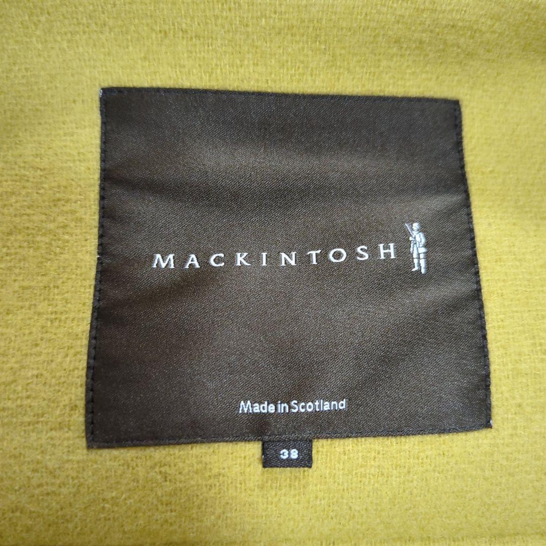 美品 希少色 マッキントッシュ 38 マスタード ヘリンボーン ダッフルコート