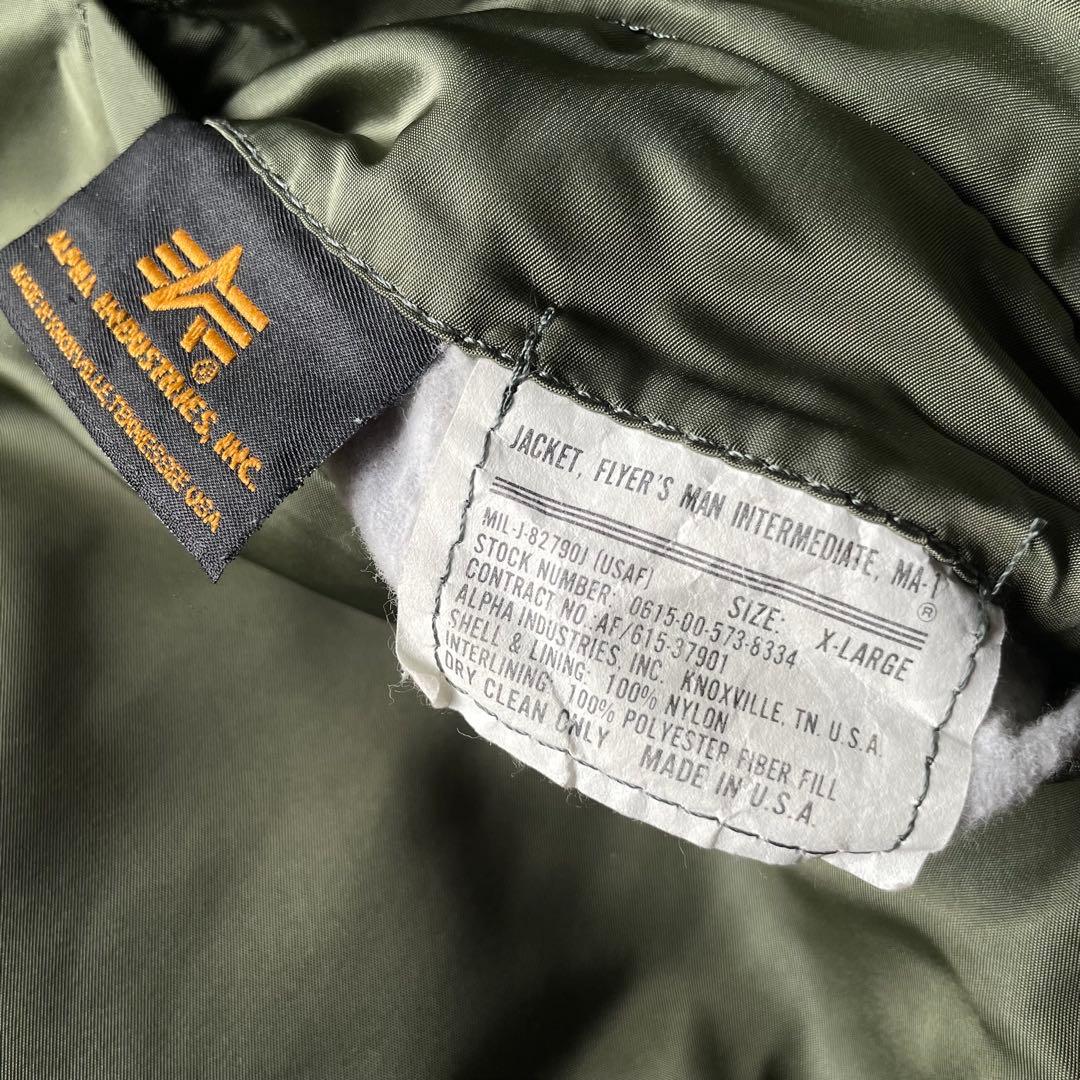90s USA製 アルファ MA1 flight bomber jacket