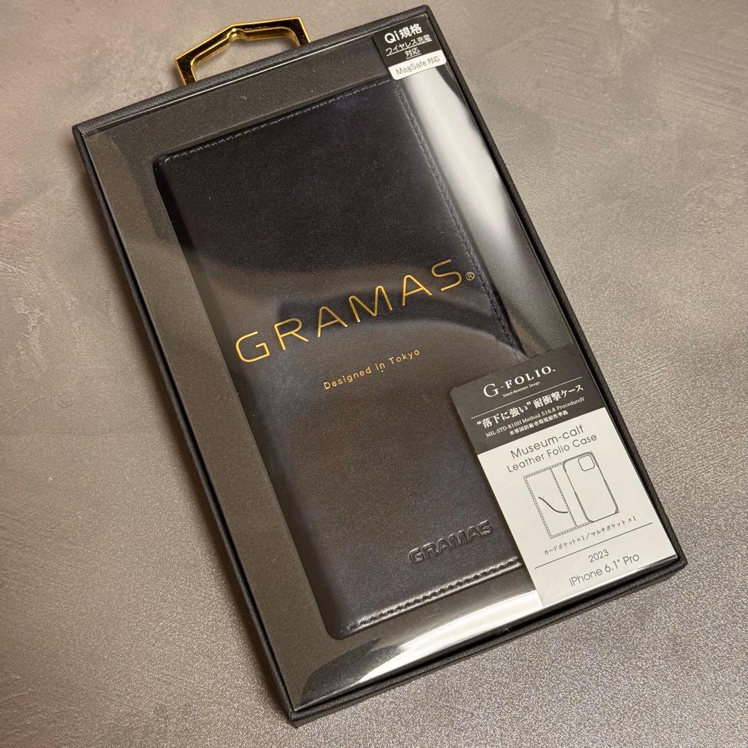 GRAMAS iPhone15Proケース　ミュージアムカーフレザー