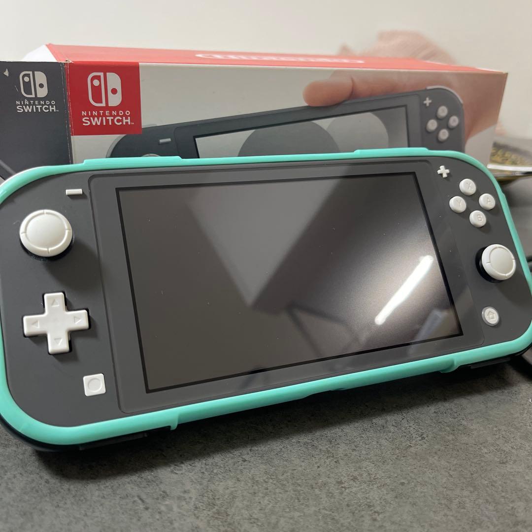 Nintendo Switch Lite グレー 充電器付き　ケース付き