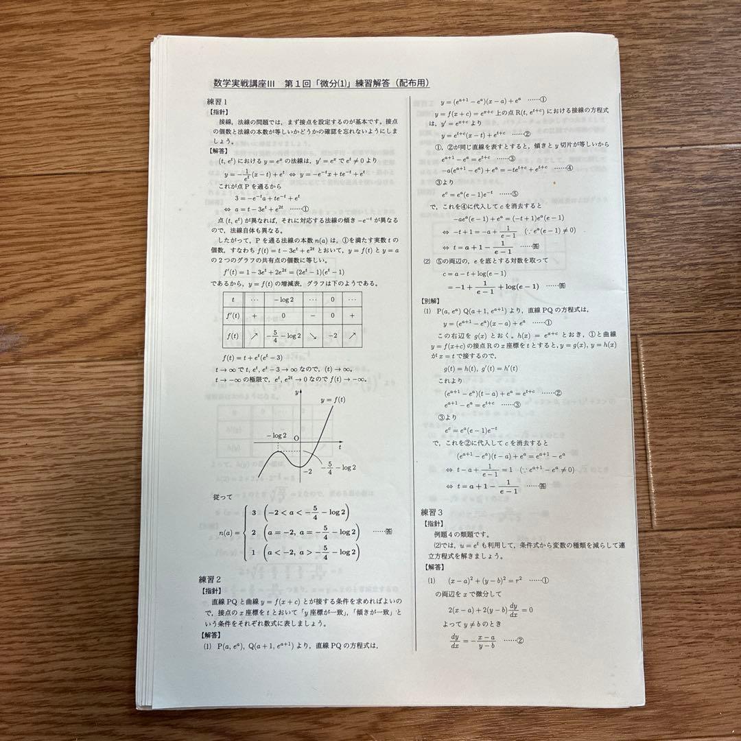値下げ交渉可　鉄緑会高2数Ⅲ （実践講座確認シリーズ・実践講座・授業プリント）