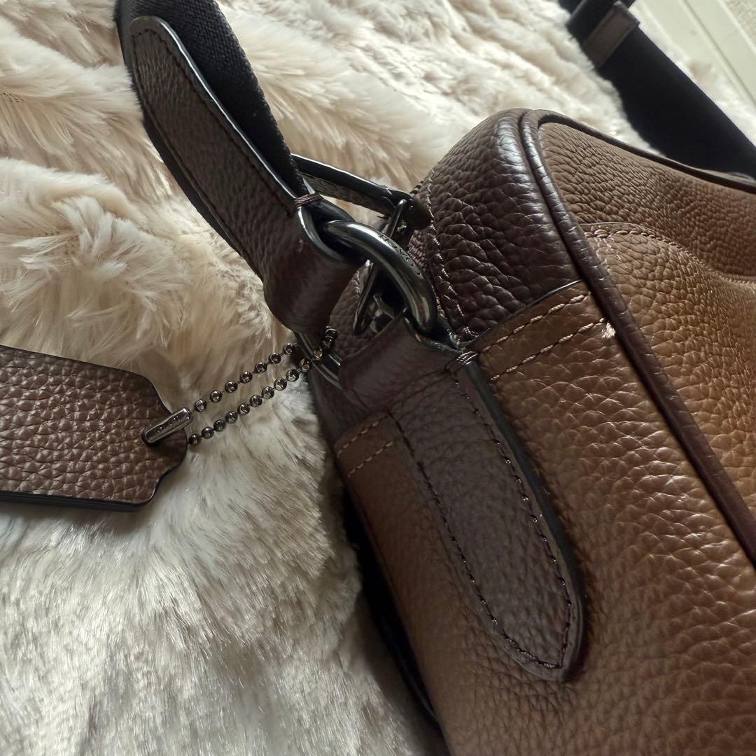COACH コーチブラウンレザー ショルダーバッグ