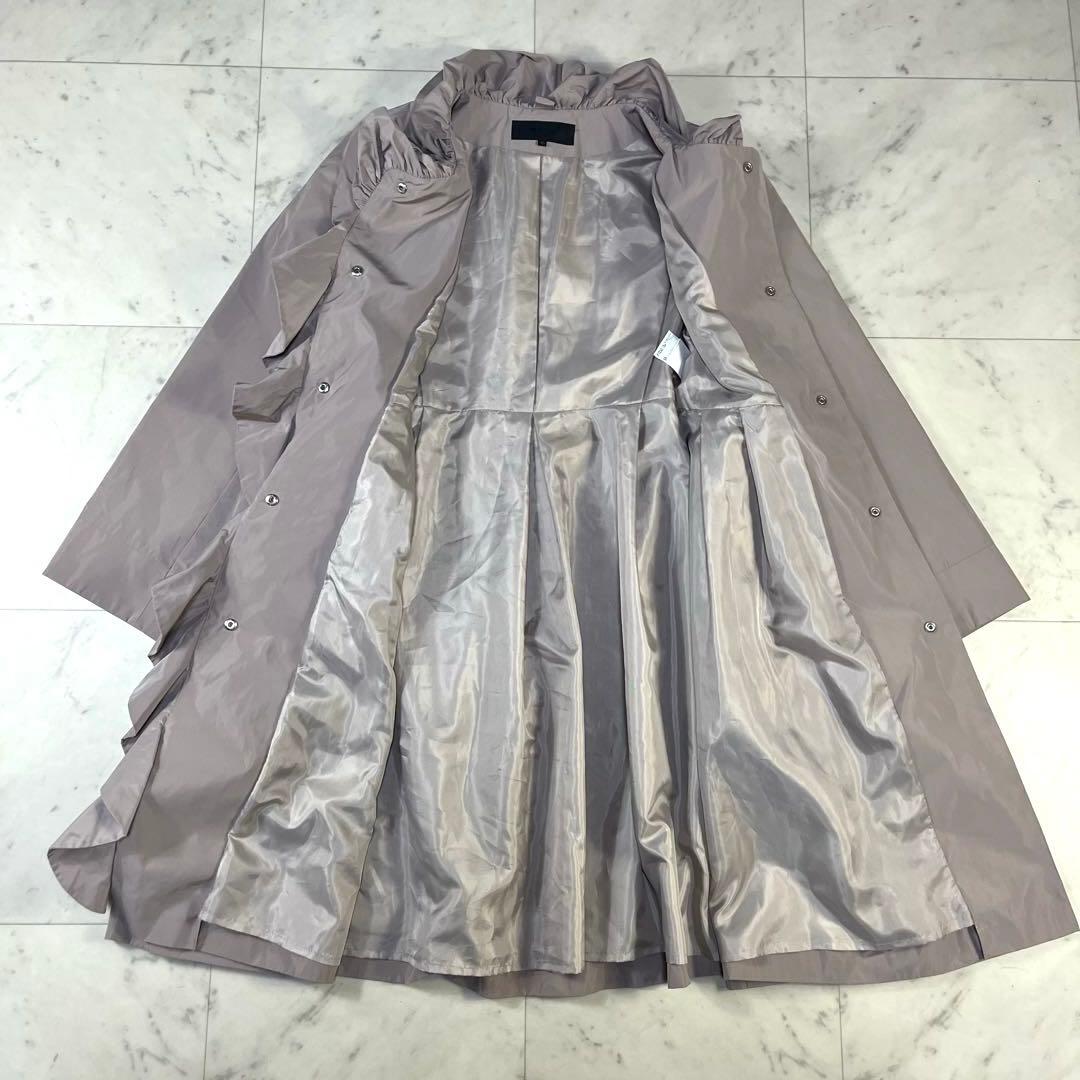 極美品TO BE CHIC フリル　スプリングコート　ウエストリボン　Aライン