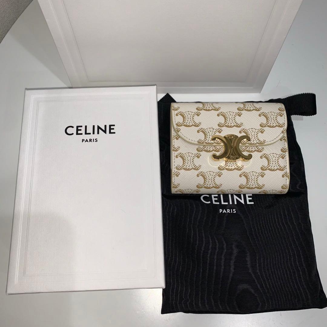 CELINE セリーヌ トリオンフキャンバス コンパクトウォレット 財布