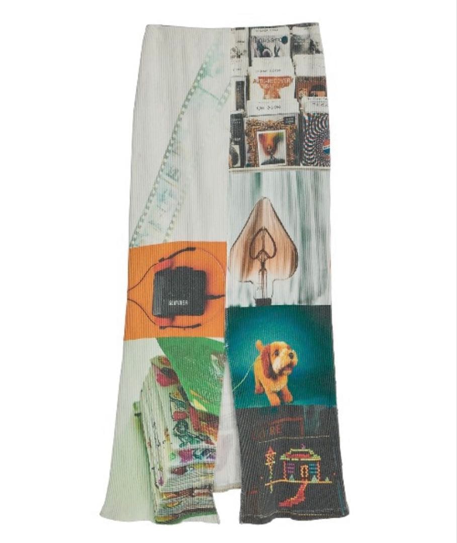 アメリヴィンテージ　EMOTIONAL COLLAGE RIB SKIRT