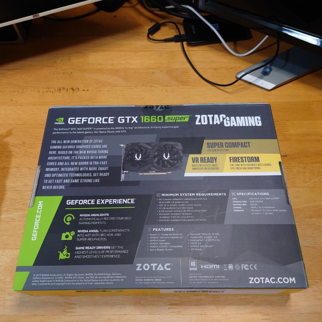 ZOTAC GeForce GTX 1660 Super 6GB（中古）
