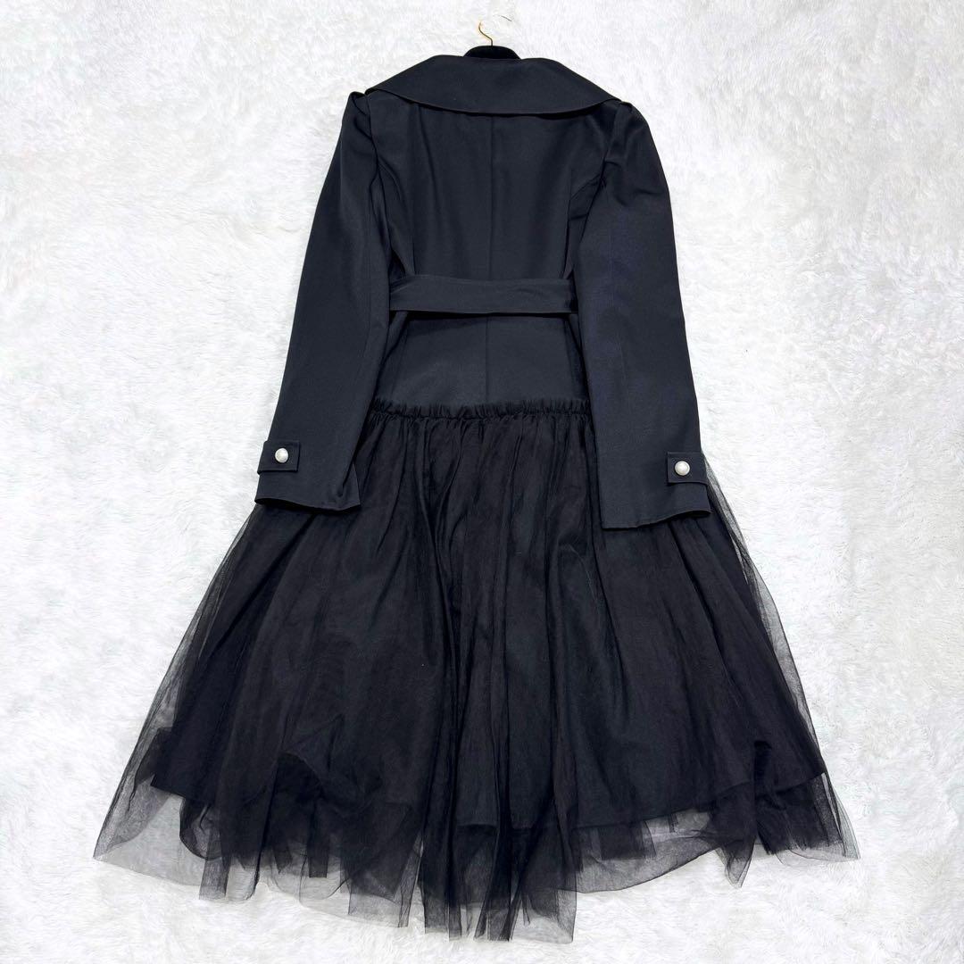 【美品✨】ルネ　コート　アウター　パール　チュール　フリル　38 2021年