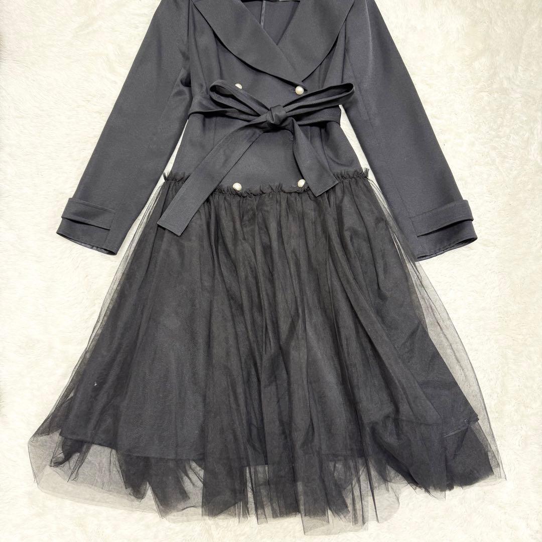 【美品✨】ルネ　コート　アウター　パール　チュール　フリル　38 2021年