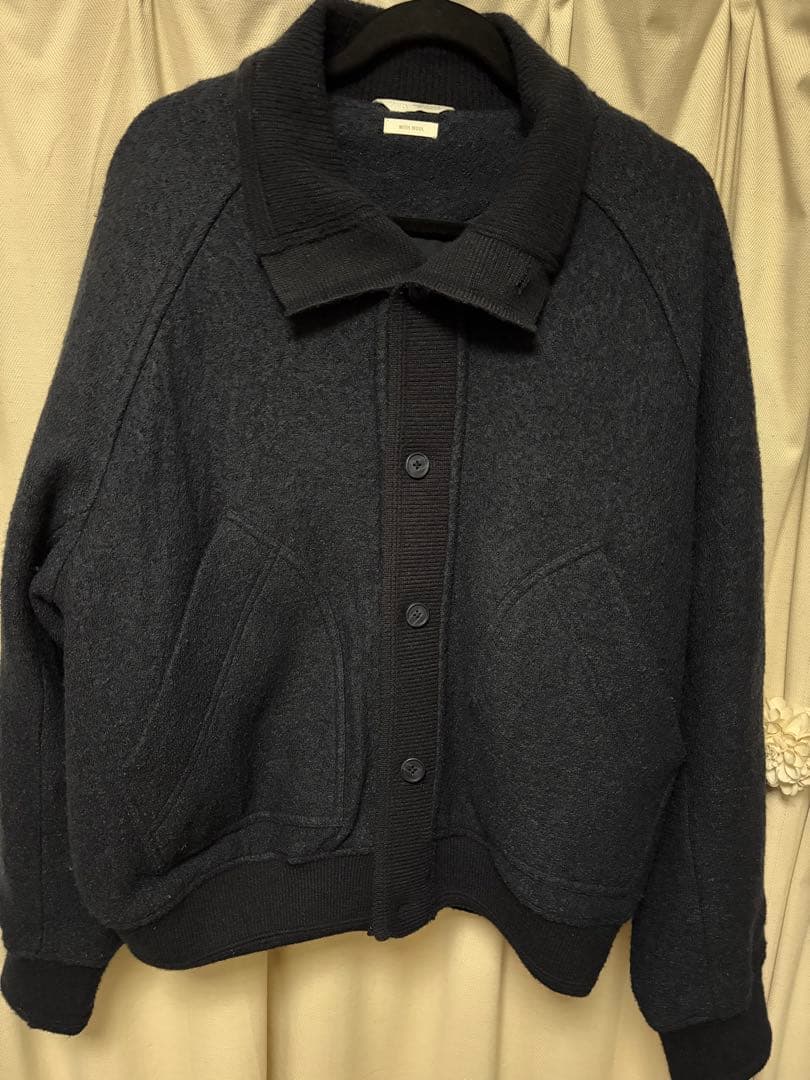 ZARA リブ襟切り替えジャケット　L