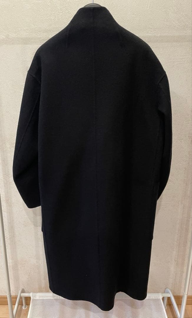 【最終値下】UNIQLO プラスj カシミヤブレンドノーカラーコートブラックXS