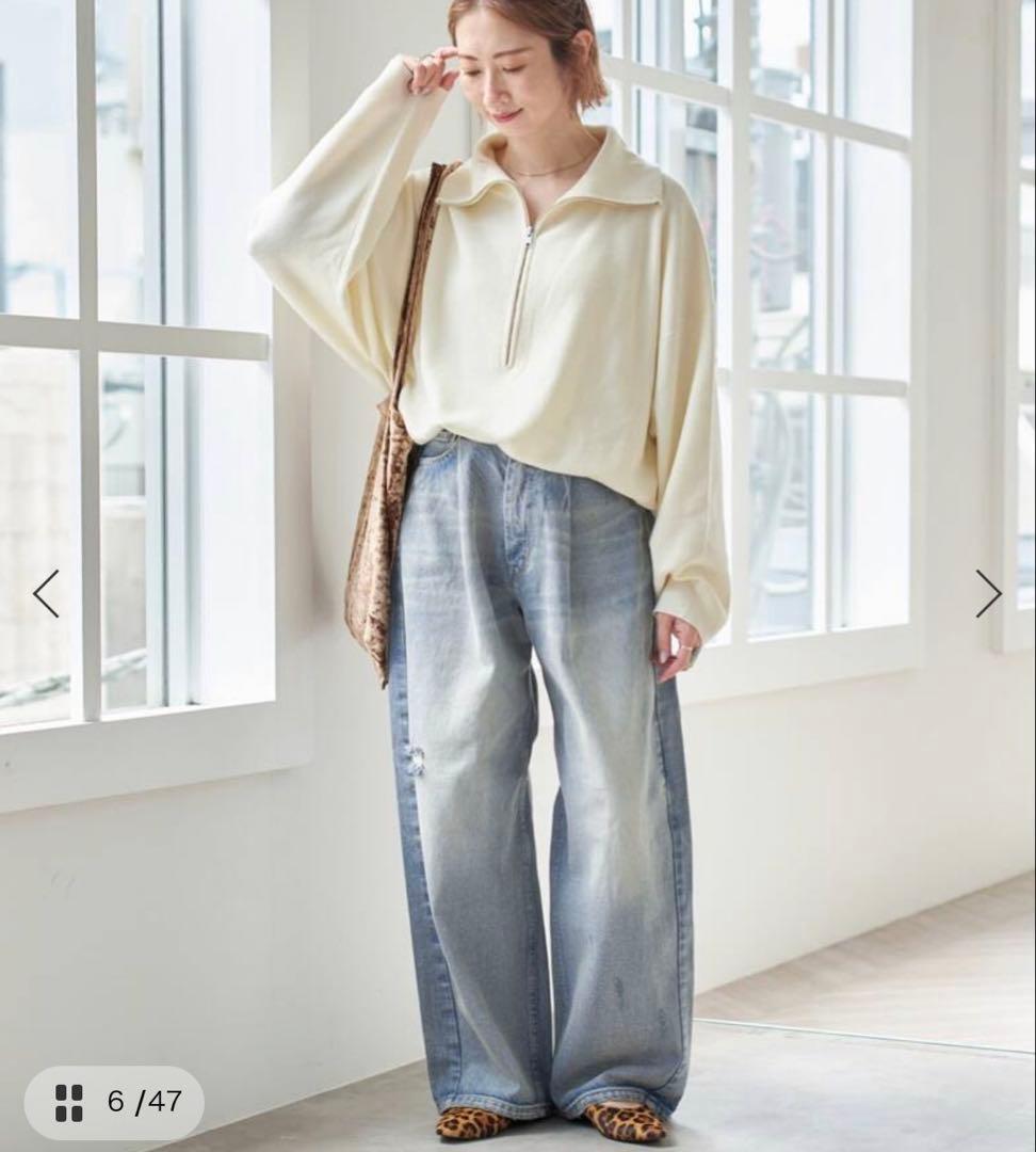 美品スピックアンドスパン　5 1/2 TUCKBARREL DENIM28インチ