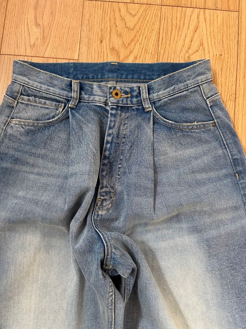 美品スピックアンドスパン　5 1/2 TUCKBARREL DENIM28インチ