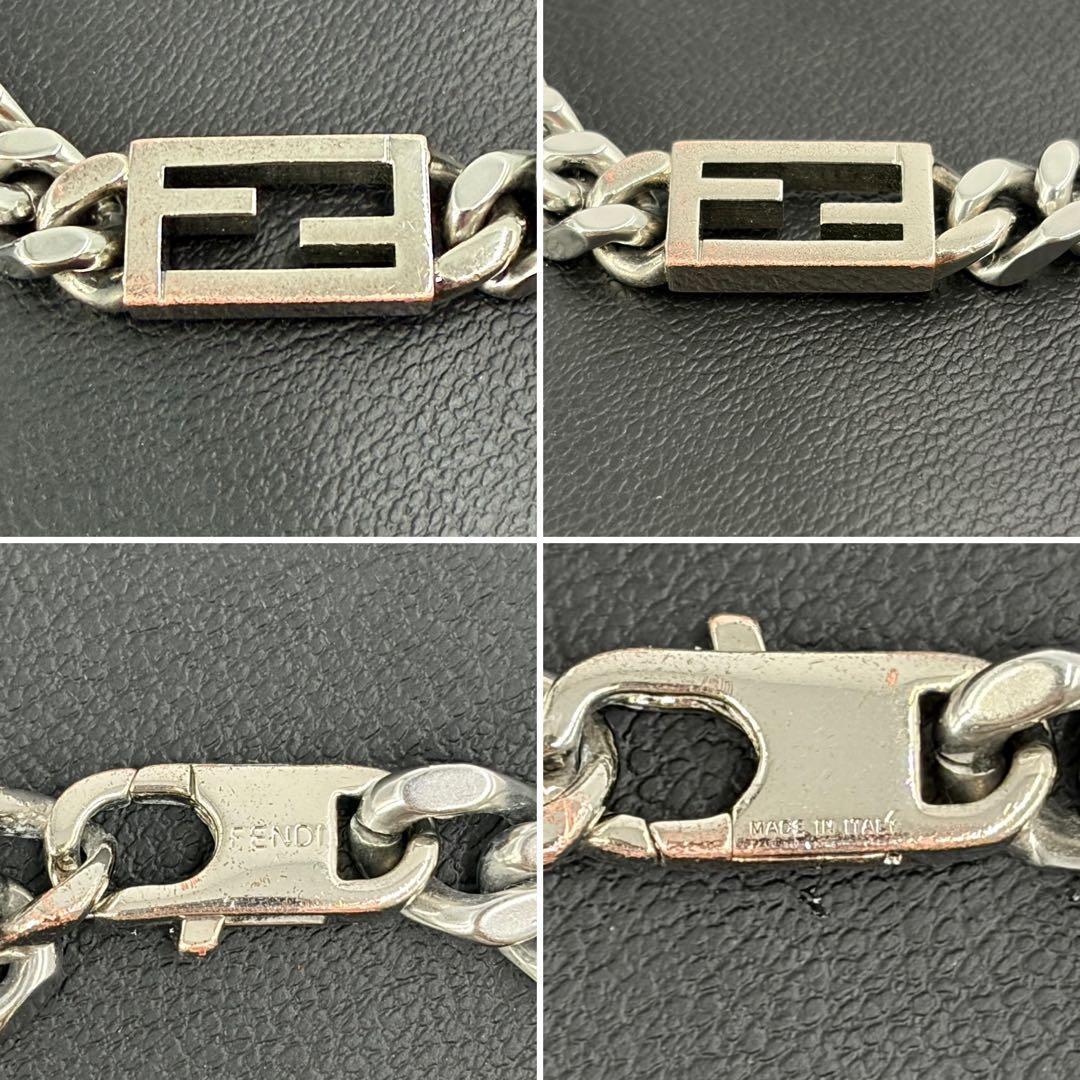 FENDI バゲット ネックレス 喜平チェーン シルバー ズッカ 958
