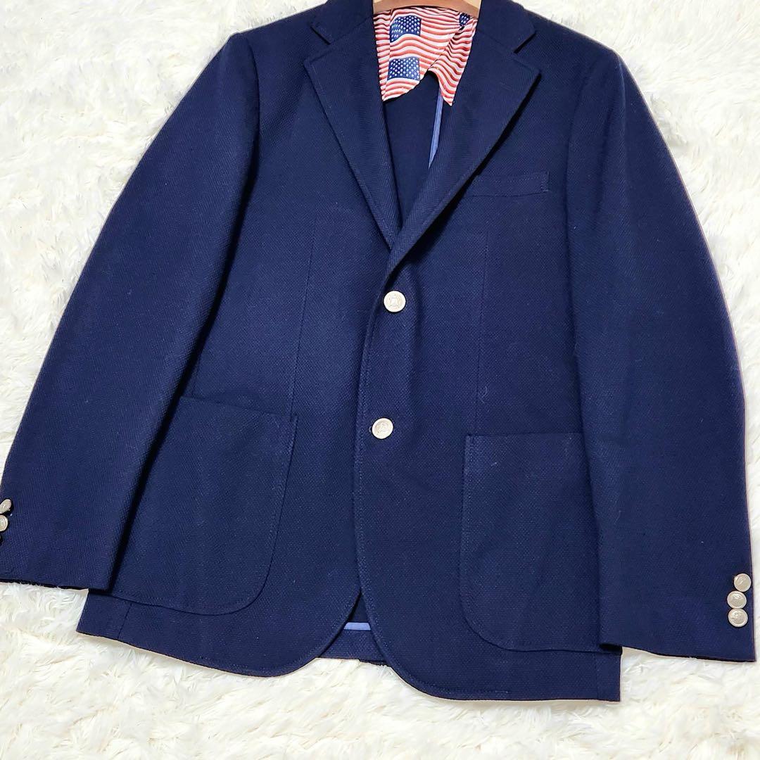 近年モデル✨ J.PRESS YORK.st ブレザー 紺ブレ 銀ボタン 星条旗
