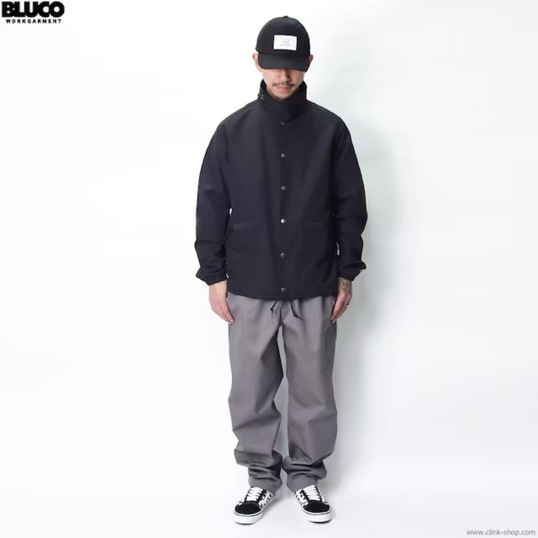ブルコBLUCO 60/40 CHIN STRAP COACH JACKET黒
