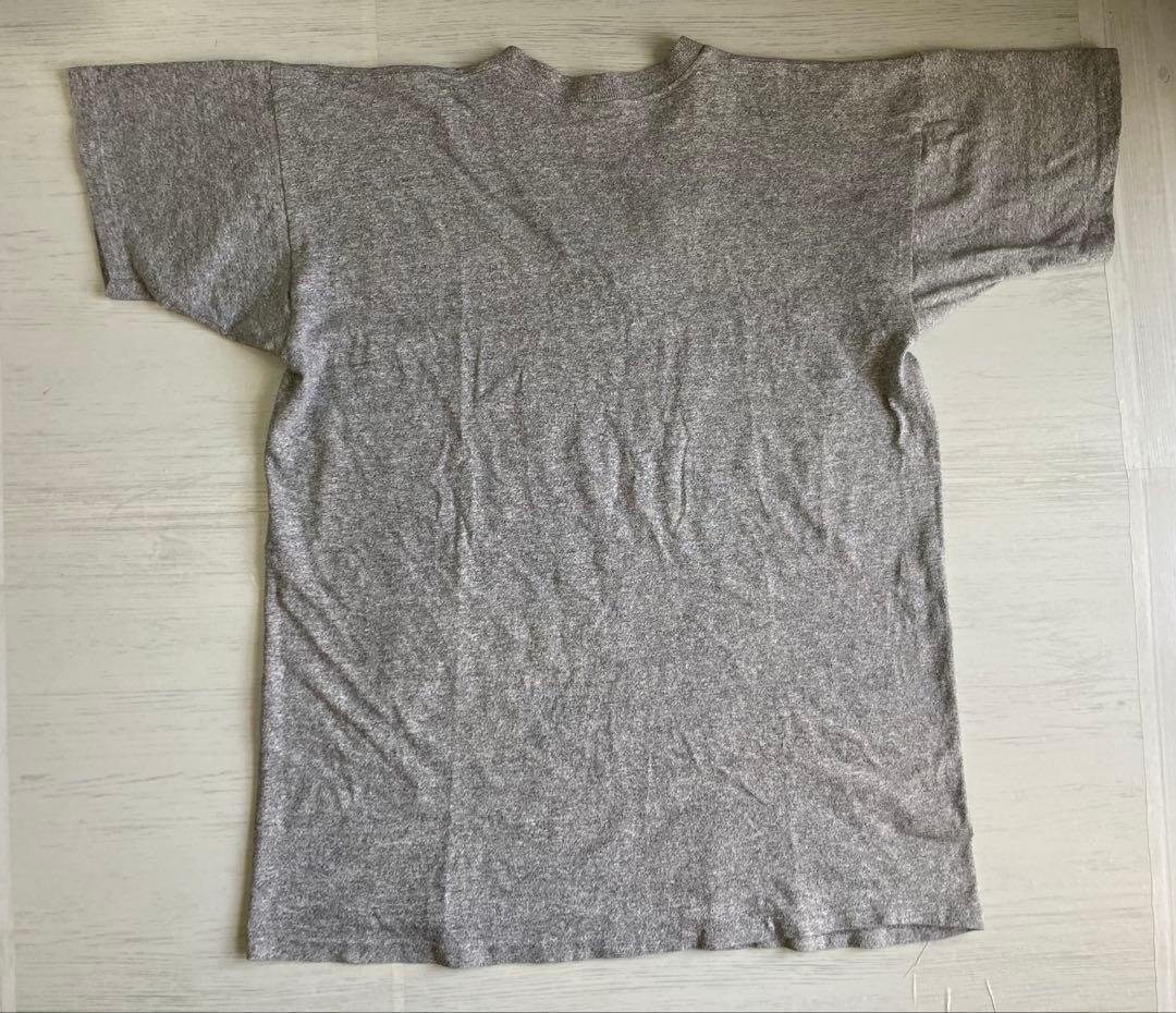 80s USA 8812 Champion Vneck Tshirt 灰 XL