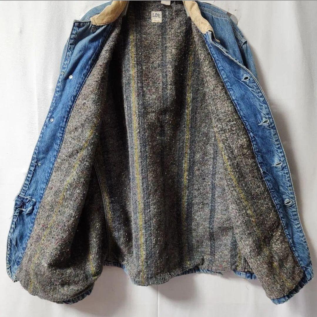 70s Lee 81LJ デニム カバーオール　裏地　ブランケット　L相当