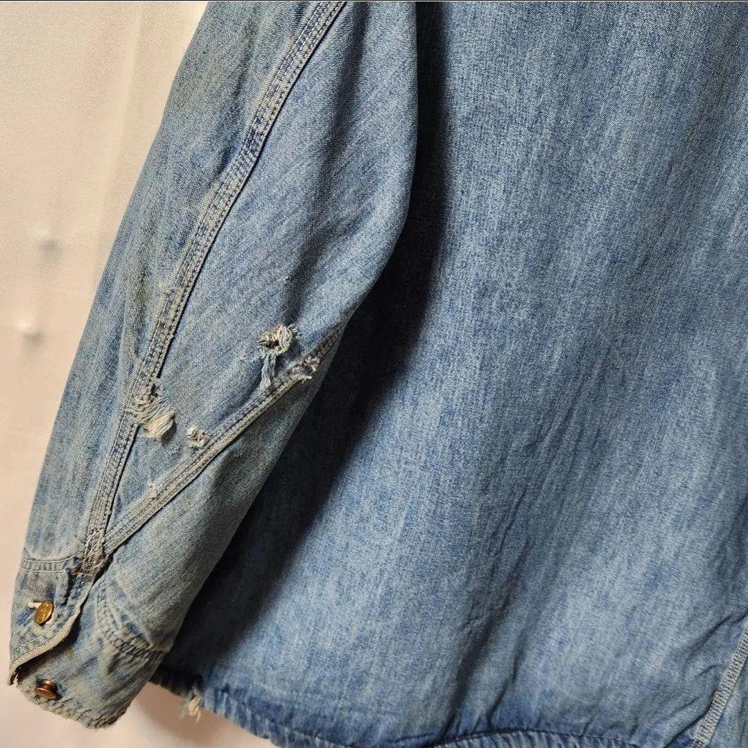 70s Lee 81LJ デニム カバーオール　裏地　ブランケット　L相当