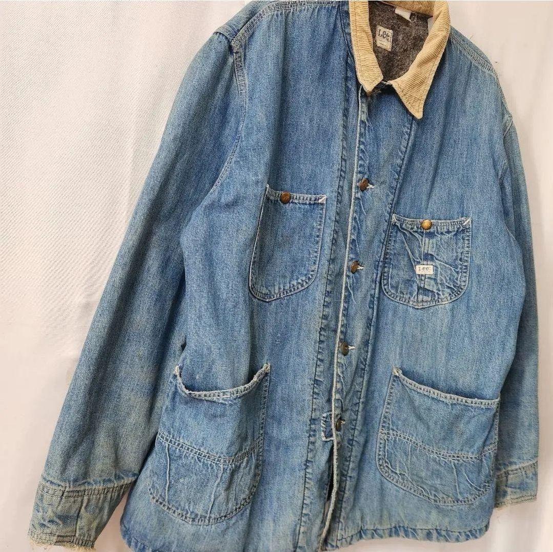 70s Lee 81LJ デニム カバーオール　裏地　ブランケット　L相当