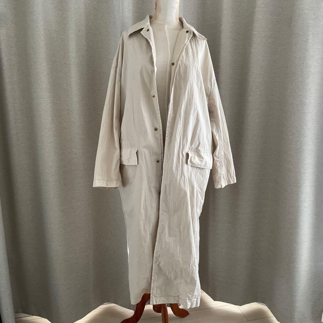 Deuxieme Classe Blanc manteau ステンカラーコート