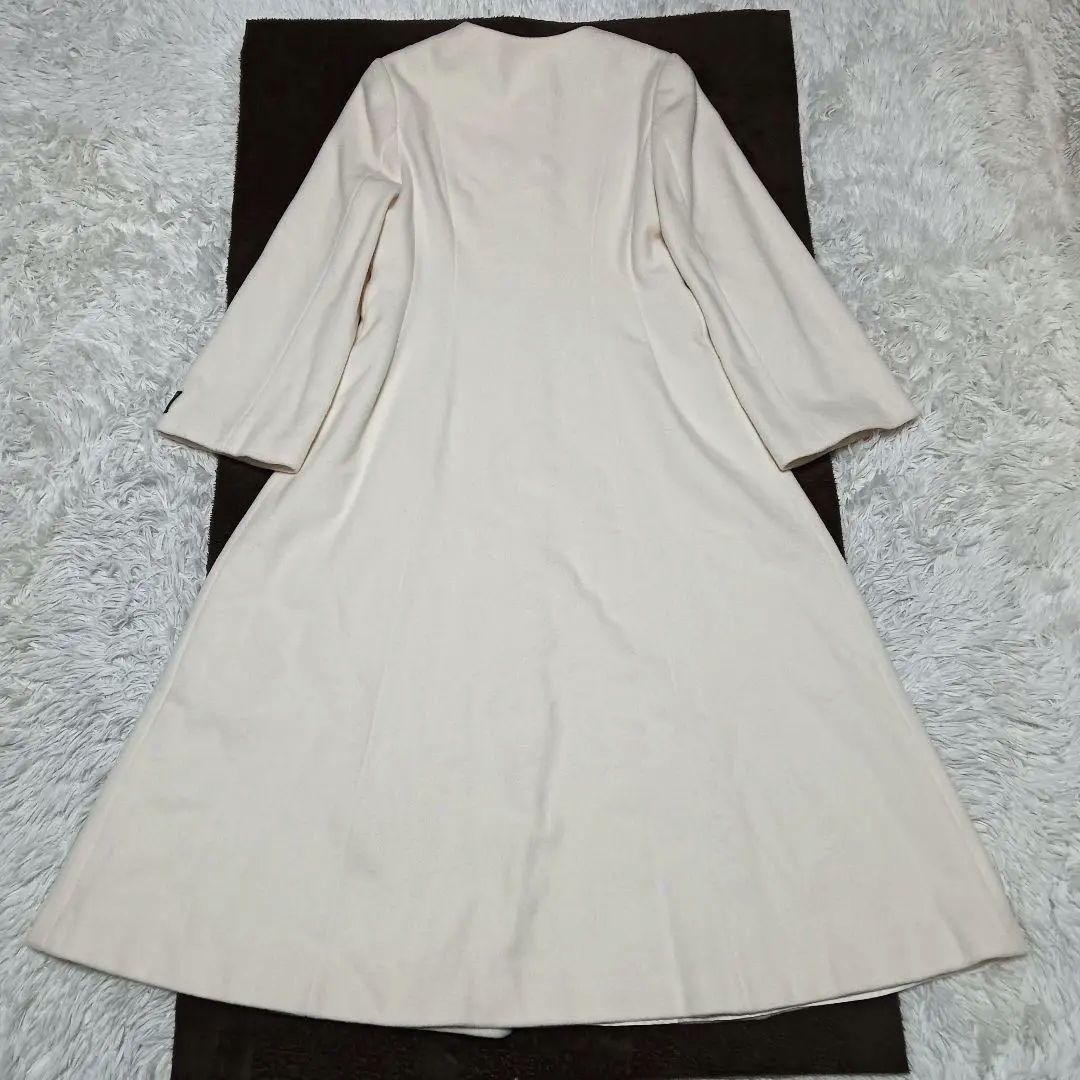 セルフォード　ノーカラーロングコート　カシミヤウール　Aライン　タグ付　マキシ丈