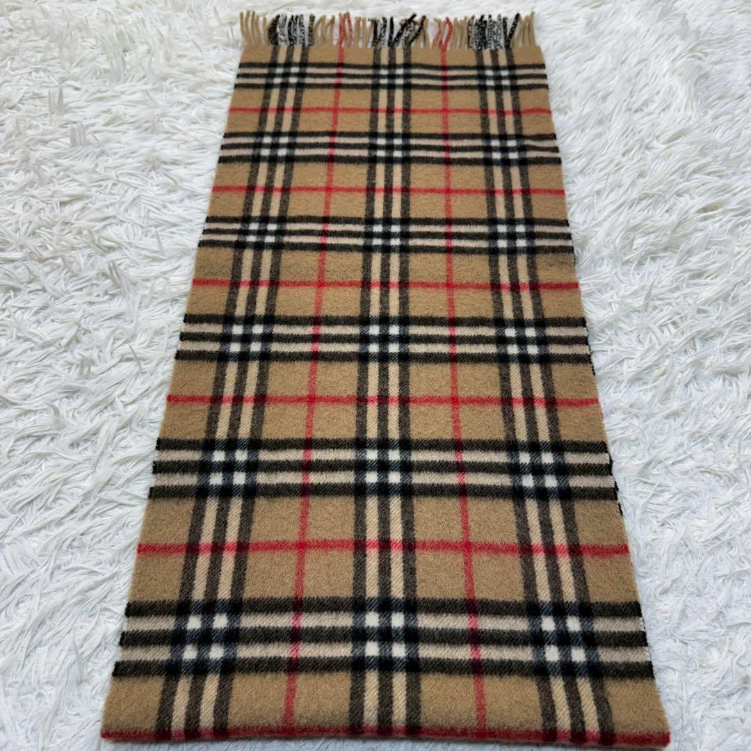 美品✨ バーバリーロンドン カシミヤ100% マフラー ノバチェック 英国製
