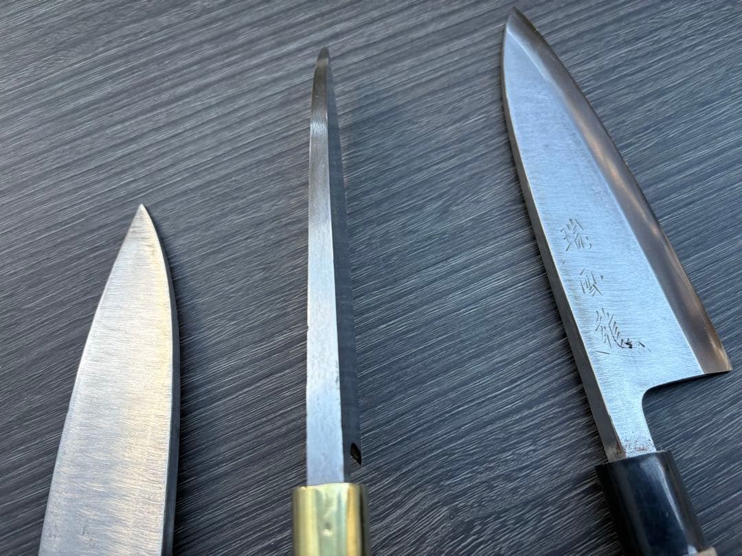 【セット】清弘 堺刀司 重光 瑞雲龍 出刃 180mm 165mm 150mm