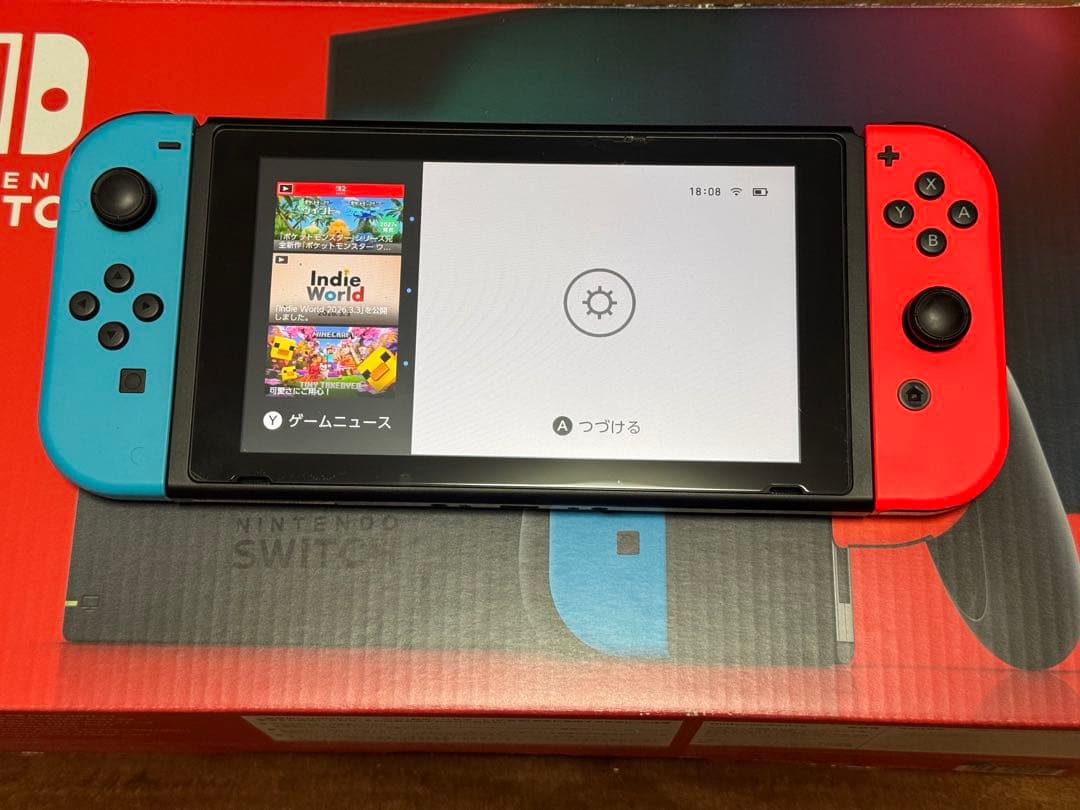 ①Nintendo Switch 本体 ②メモリ128G ③ケース ④箱.付属品