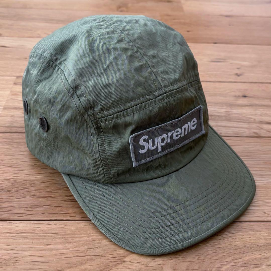 【希少】Supreme Washed Nylon Camp Cap オリーブ