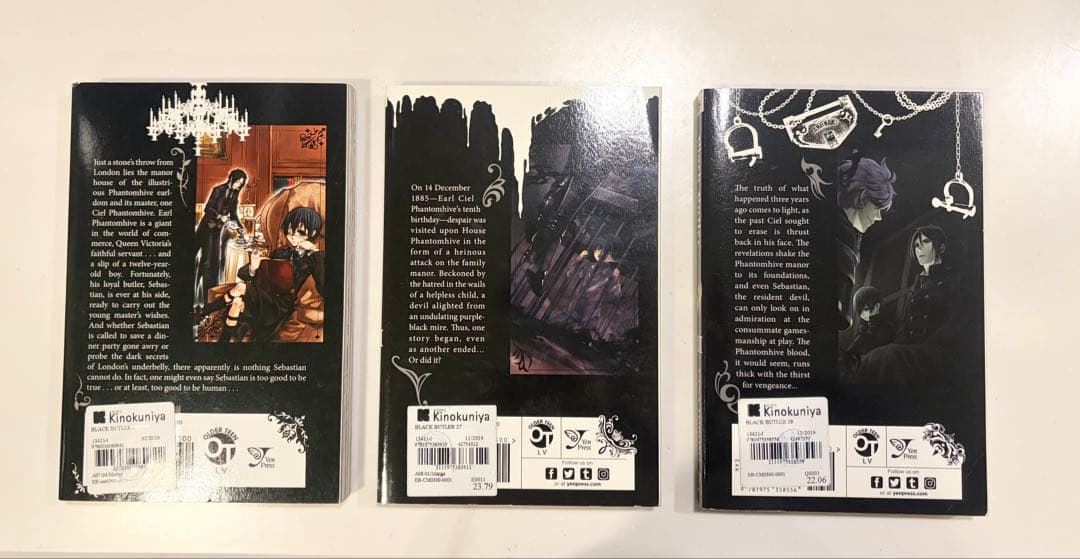 黒執事 英語版 1巻, 27巻, 28巻 セット　Black butler