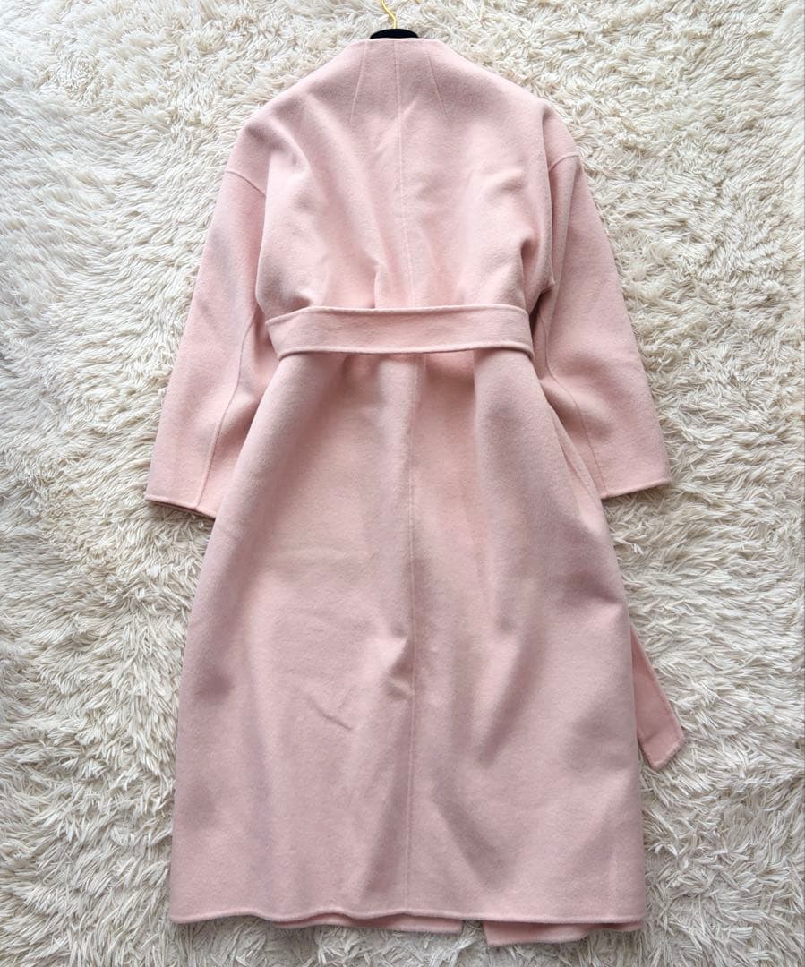 【専用✨】uncraveライトリバー ロングコート ベルト付 ピンク スプリング