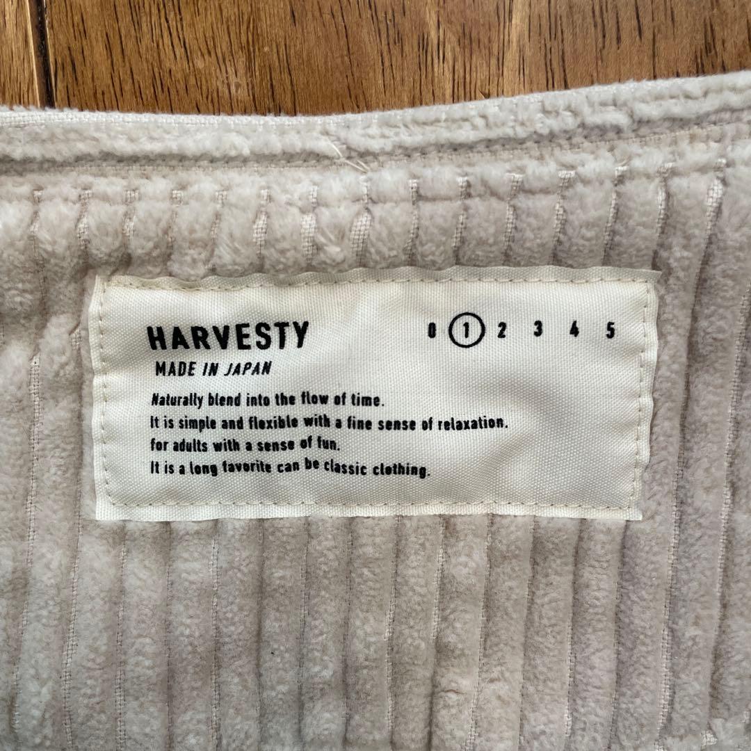 HARVESTY ノーカラージャケット サイズ1 ホワイト