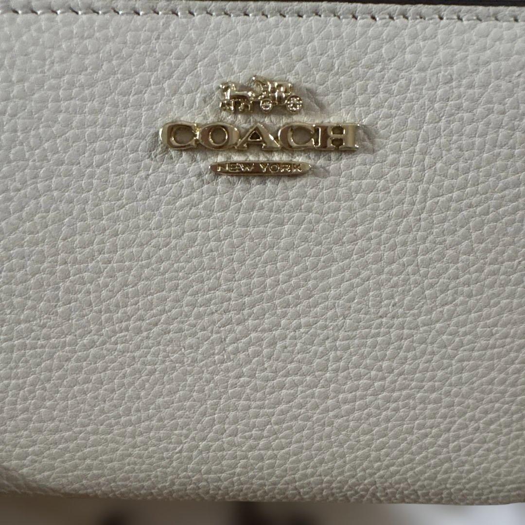 ま*ー様 COACH ホワイト 二つ折り財布