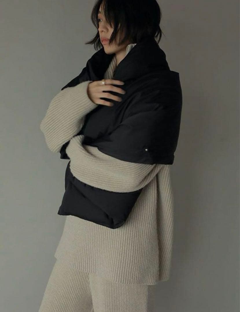 H*読様 新品 ETRE TOKYO 2wayパディングストール 防寒 マフラー