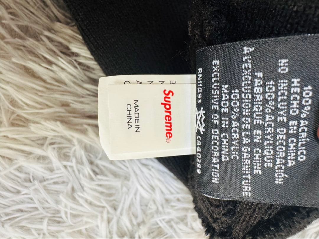 supreme ニット帽　黒