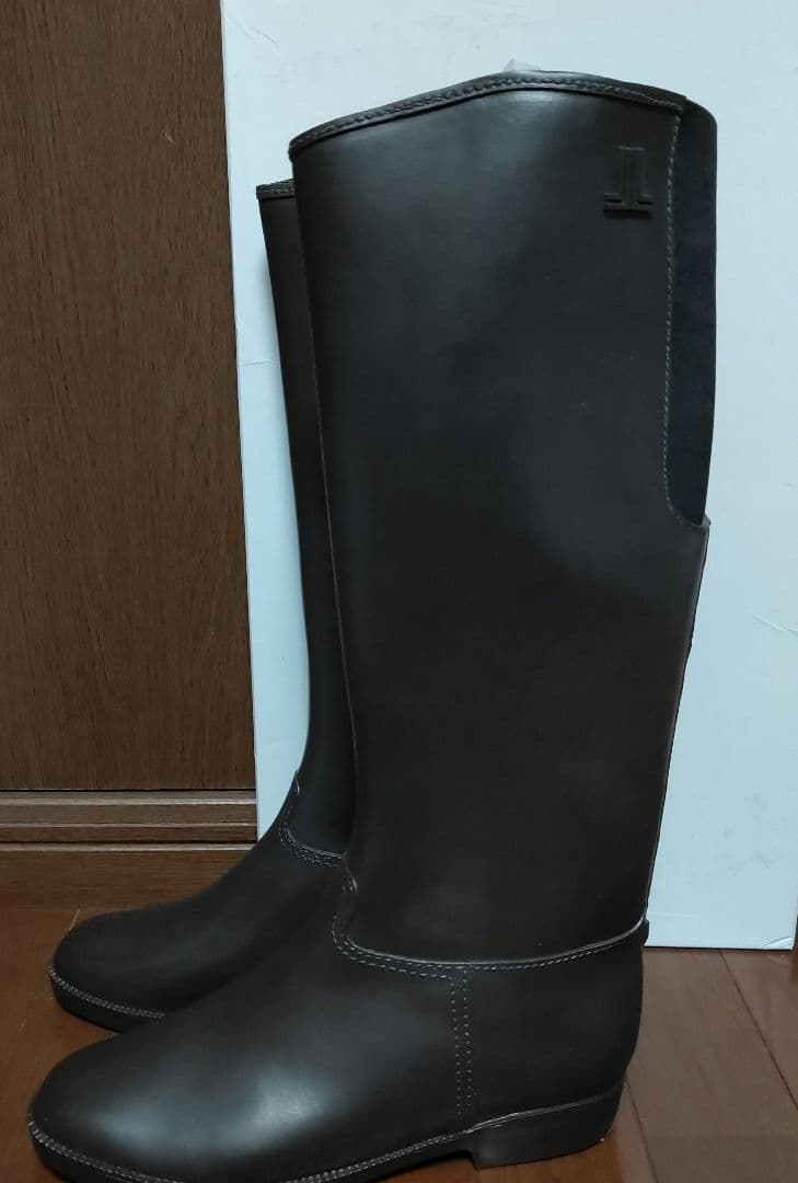 【新品】ランバンオンブルーレイン ロングブーツ 合成皮革