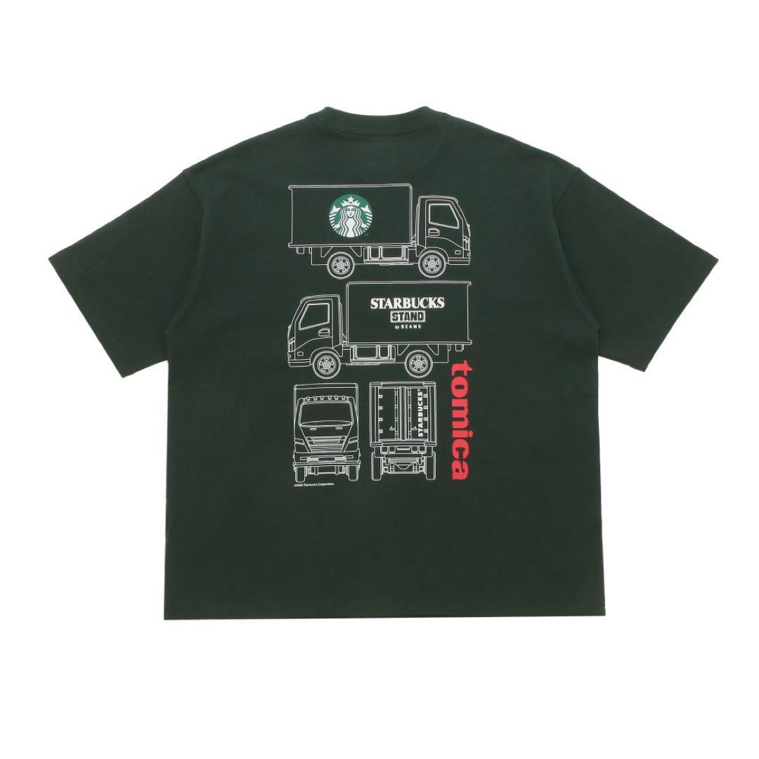 スターバックス ビームス コラボ トミカ トラックプリントTシャツ GREEN