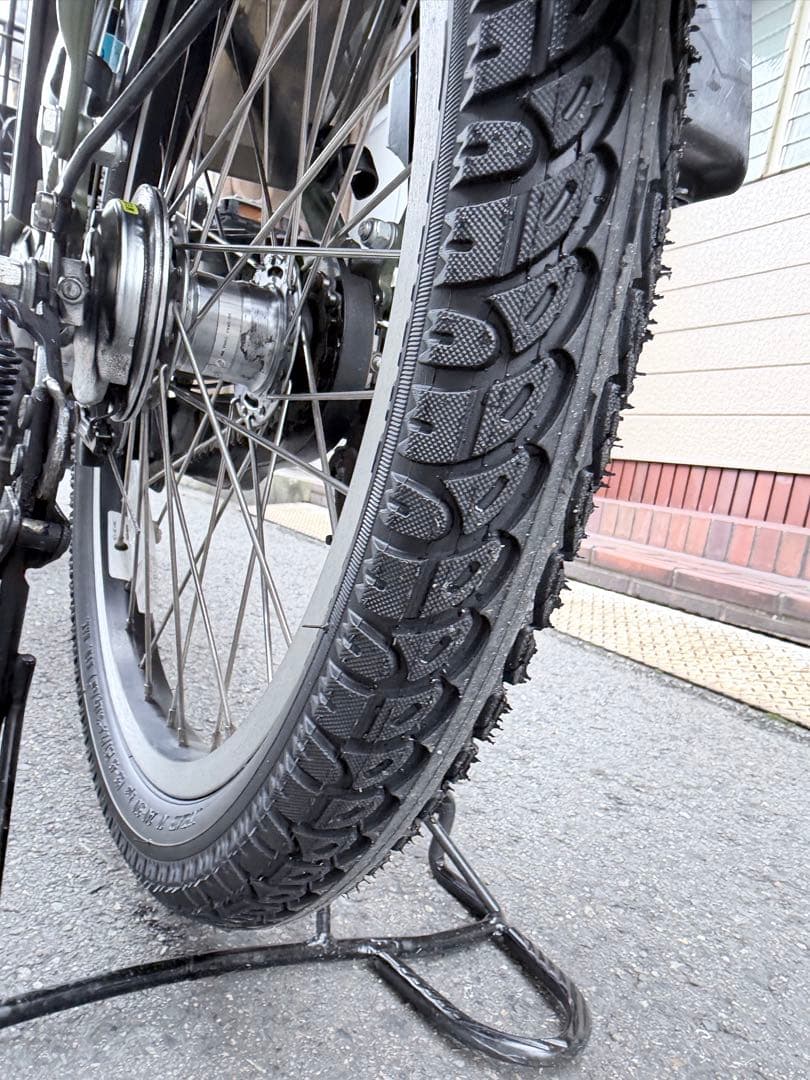 子供乗せ　ヤマハ　電動アシスト自転車 チャイルドシート付き オリーブグリーン