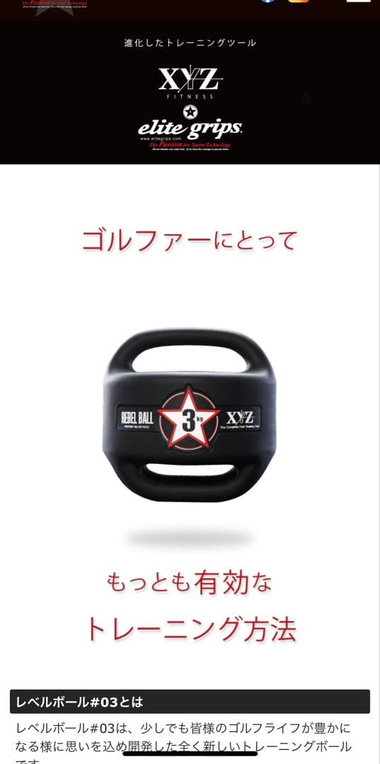 elite grips REBEL BALL 3kg ゴルフ練習用　レクシム