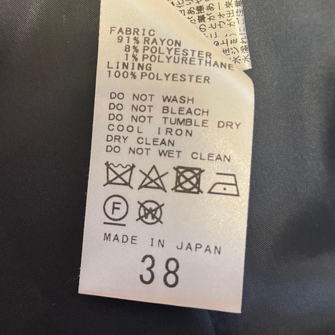 未使用　Spick&Span Visストレッチパフスリーブジャケットネイビー38
