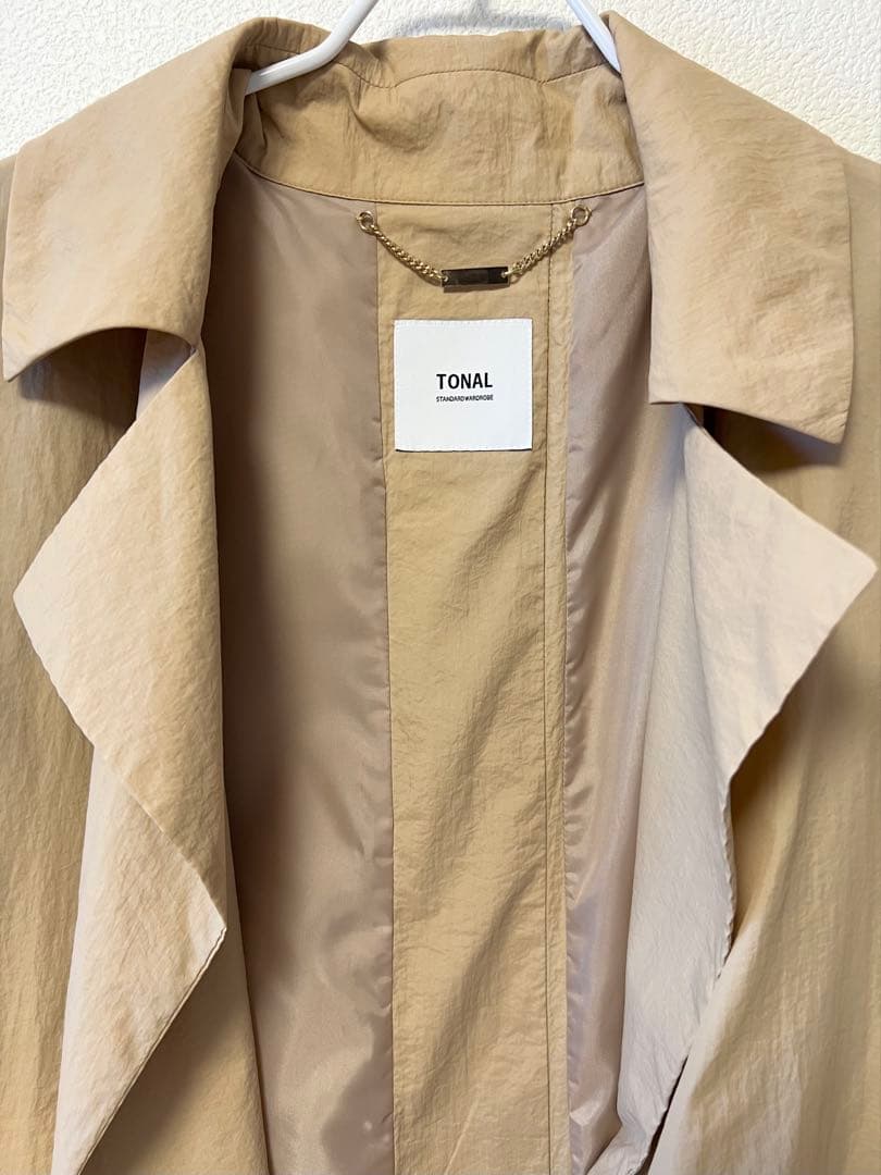 ✼美品✼ TONAL トーナル 軽量 ナイロン トレンチコート ロングコート