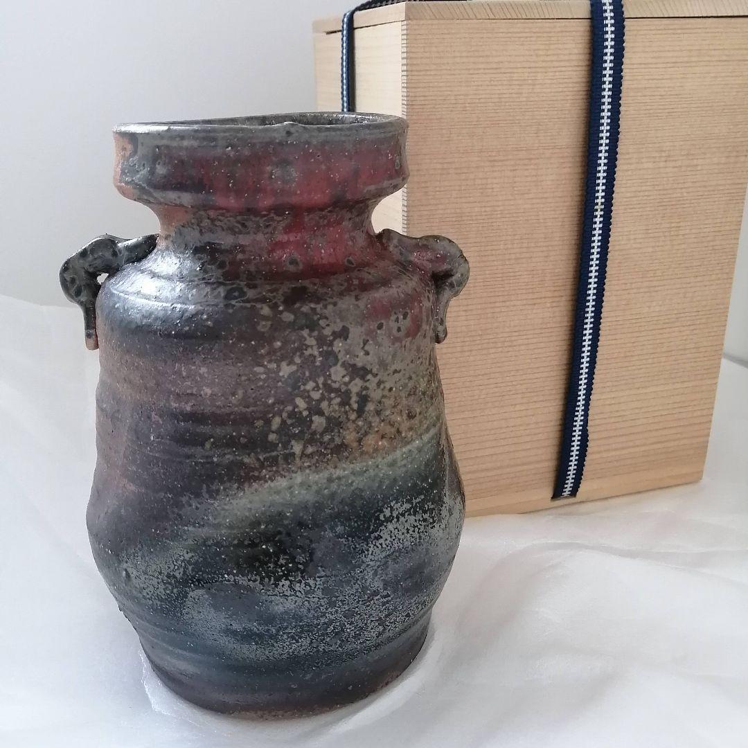 信楽焼 小河仁斎 花入 小河得斎 花器 花瓶