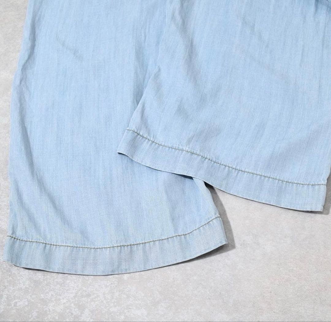 アンダール andar Ice Tencel デニムワイドパンツ クリーンブルー
